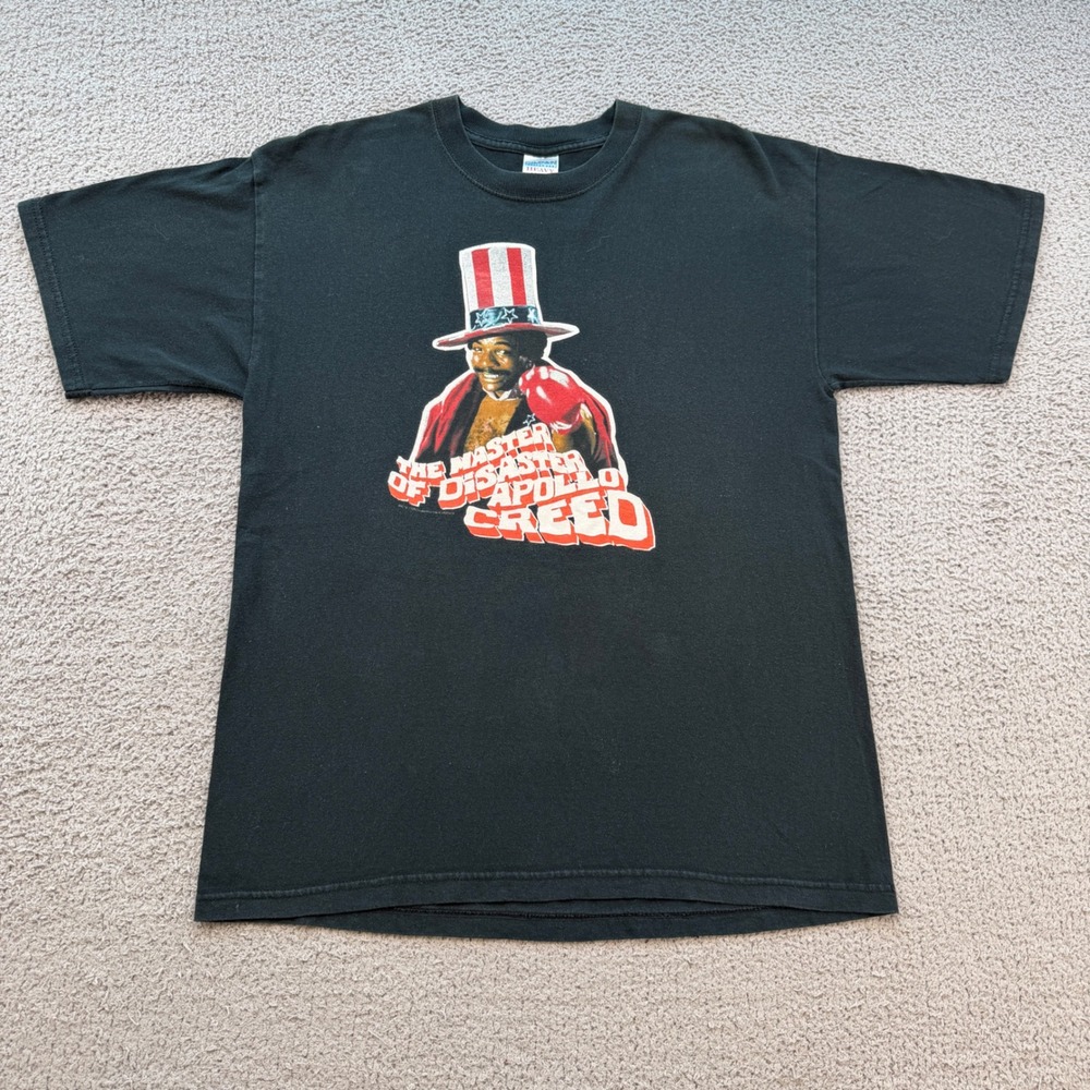 Apollo Creed Master of Disaster Rocky Boxing Graphic T-Shirt Black Men L